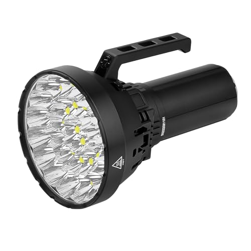 IMALENT MS32 200000 Lumen The World's Brightest Flashlight, 32 XHP 70.2 LED, Rechargeable Tactical Flashlight with OLED Display, for Camping, Adventure, Emergency