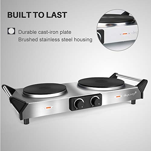 Duxtop Hot Plate, Portable Electric Cooktop Cast Tron Stovetop