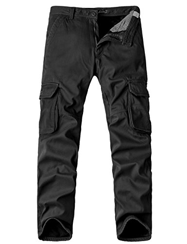 Mcckle men s casual outdoor fleece lined warm cargo pants (36, #6…