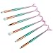 Cinidy Makeup Brush Beauty Set 6pcs Mermaid Eye Brushes Set Cosmetic Eyeshadow Eyeliner Blending Pencil Makeup Brush Tool Kit