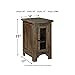 Signature Design by Ashley Danell Ridge Rustic Chair Side End Table with Double Cabinet Doors and 1 Storage Shelf, Brown