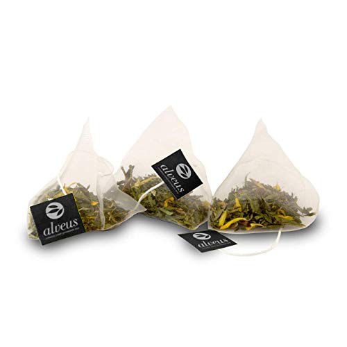 "Mellow Mandarine" Grüner Tee Beutel Bio (15x3g) mit Mandarine Grapefruit Geschmack, Grüntee Aromatisiert in Teebeutel Dose von alveus – Bild 4