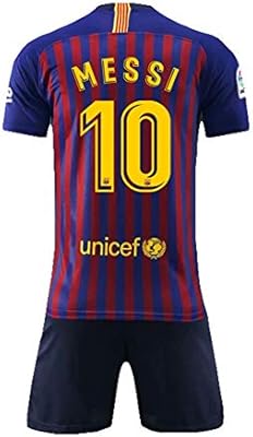 QIKHUK Conjunto de fútbol Barcelona Camiseta No. 10 Messi Ropa ...