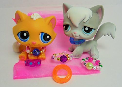 LPS Accessories 6 Necklaces Collars Littlest Pet Shop Lot of 6 Pieces No LPS Pet Included