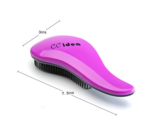 CCidea Detangling Brush - Glide Thru Detangler Hair Comb or Brush - No More Tangle - Adults & Kids (purple) - Thumbnail 3