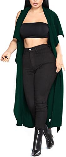 lovecarnation Women Casual Open Front Cape Cloak Trench Duster Coat Longline Blazer Suit Coat