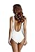 Zeraca Women's High Cut One Piece Swimsuits Bathing Suits (FBA)