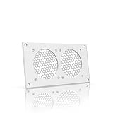 AC Infinity White Ventilation Grille 8", for PC Computer AV Electronic Cabinets, Replacement Grill for AIRPLATE S5, can Mount Two 80mm Fans