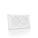 AC Infinity White Ventilation Grille 8", for PC Computer AV Electronic Cabinets, Replacement Grill for AIRPLATE S5, can Mount Two 80mm Fans primary