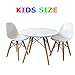 Buschman Store table and two chairs set, 2 armless, White