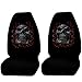 U.A.A. INC. 2 Day of The Dead Skull Roses w/Thorn Seat Cover Universal