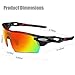 COSVER Polarized Sport Sunglasses for Mens Women Cycling Running Fishing with 5 Interchangeable Lenses Glasses (Black&Red, Multicoloured)
