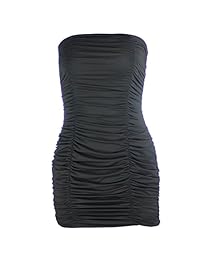 MOLFROA - Vestido de cóctel para mujer, sexy, sin mangas, de manga corta, plegable, para fiesta