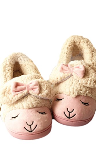 MiYang Women's Sheep Warm Plush Soft Sole Indoor Slipper
