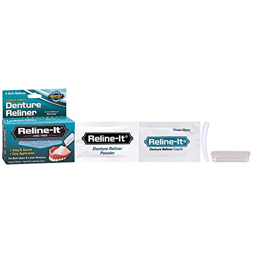 RelineIt Advanced Denture Reliner Kit for Both Upper & Lower Dentures