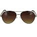 Guess Womens GF0290 Wire Rim Aviator Fashion Sunglasses, Gold/Brown