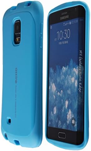 Premium Strong TPU Cover [Slim Fit] Vibrant Color Bumper Flexible Soft Gel Case [Shock Absorption] Galaxy Note Edge N915 (Sky)
