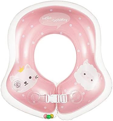 LXMBox Baby Swimming Pool Float Trainer/Child Inflatable Underarm Swimming Ring with Air Pump, Pool Toys for 1-5 Years Old,Pink