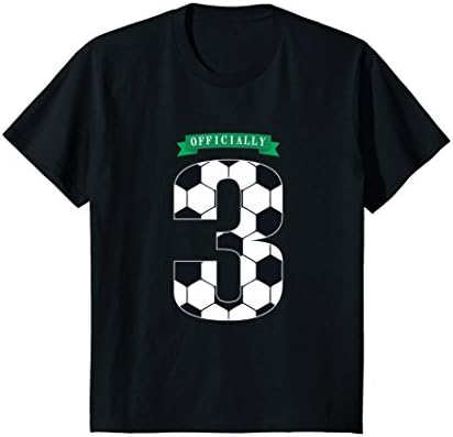 Kids 3rd Birthday T-shirt 3 years old kid tee All Numbers Soccer 4 Black