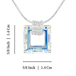 925 Sterling Silver Necklace Made with Swarovski AB