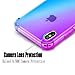 BOFTALE Clear iPhone Xs Max Case, Gradient Slim Soft TPU Shockproof Protective Phone Case for Girls Women Compatible with iPhone Xs Max (Purple Blue)