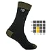 DexShell Waterproof Socks Thermlite for Men & Women, Hiking Backpacking MTB Biking in Cold Wet Weather, Lightweight Merino Wool Inners with Breathable PFOA-free Membrane, Unisex LG, OLV Black