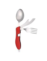 Plegable camping Vajilla Cuchara, Tenedor Abridor