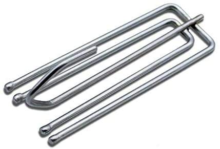 PISHI Heavy Duty Metal Curtain Hooks Pinch Pleat Deep Prong Hooks Header Tape Pins Silver (40 Pack)