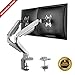 IMtKotW® Dual Arm Monitor Stand - Height Adjustable Full Motion Mechanical Spring Monitor Desk Mount with C Clamp/Grommet Base Fits 17