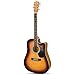 Artall 41 Inch Handmade Solid Wood Acoustic Cutaway Guitar Beginner Kit with Tuner, Strings, Picks, Strap, Matte Sunset