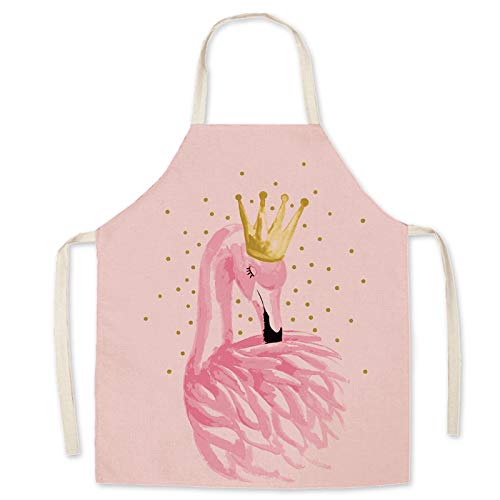 Eyands Child Apron for Cooking Baking - Cute Bird Pattern Linen Kitchen Apron for Kids, Cooking Painting Gardening Apron