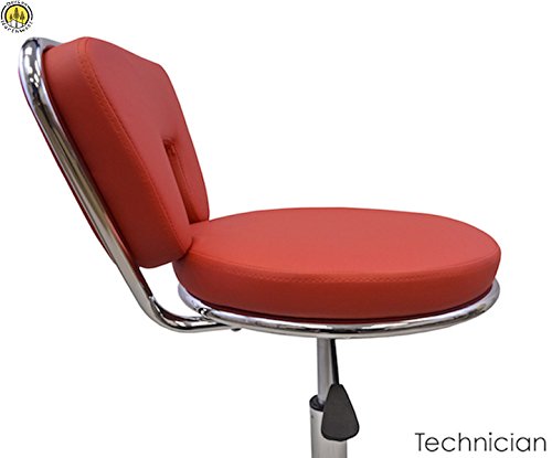 Salon Stool Beauty Manicure Pedicure Hair Dresser Adjustable Stool Red