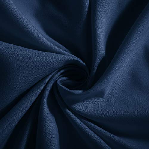 INGALIK Bedding 3 Piece Duvet Cover Set King Size with Zipper Closure Ultra Soft Breathable 100% Washed Microfiber Hotel Luxury Solid Color Collection 3pc (1 Duvet Cover + 2 Pillow Shams) Navy Blue - Thumbnail 2