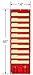 COMPONO Wall Storage Pocket Charts (10 Pocket - 1 Pack, Red) File Organizers with Free Bonus 3 Door Hangers- Best Pocket Chart for School, Home, or Office Use. Wall Pocket Chart Organizer