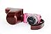 No.2 Warehouse Protective PU Leather Camera Case Bag Compatible with Sony Alpha A5000 A5100 NEX-3N 16-50mm lens (dark brown)+ a Piece of Clean Cloth