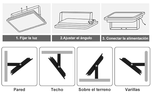 100W Reflectores Led Exteriores 2 Pack, Luz Exterior IP66 Impermeable, Iluminación Equivalente a 1000W, 6500K Luz Fría, 9000LM, Para Jardines, Terrazas, Fábricas, Muelles, Plazas Iluminación