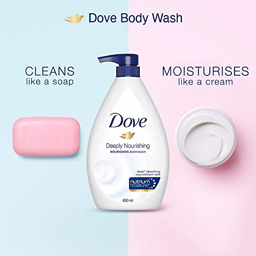 Dove-Deeply-Nourishing-Body-Wash-With-Exfoliating-Beads-For-Softer-Smoother-Skin-800-ml Dove Deep Moisturizing Body Wash 800 ml, Mild Body Cleanser for Soft & Smooth Skin - Paraben Free Liquid Body Wash…