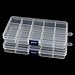 Uxcell a15051100ux0634 2pcs Detachable 15 Slots Plastic Components Tool Storage Cases Boxes (Pack of 2)