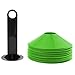 REEHUT Soccer Cones 25 Pack, Sport Agility Training Disc Cone for Football Basketball, Sports Equipment for Kids Field Markers with Free User E-Book Green