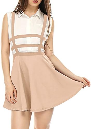 Edress Womens Pleated Short Braces Skirt FBA