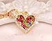 Wisedeal Bling Crystal Rhinestones 3.5mm Plated Love Heart Pattern Cellphone Charms Anti-Dust Earphone Audio Headphone Jack Plug Stopper for iPhone 4 4S Samsung Galaxy S2 S3 Note I9220 HTC Sony Nokia Motorola LG Lenovo