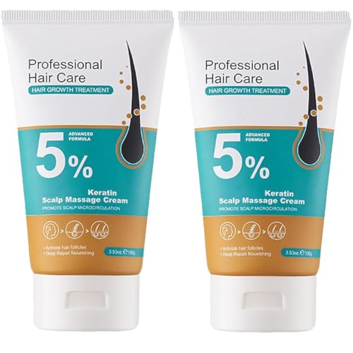 Crema de masaje para el cuero cabelludo con minoxidil al 5%, suero para el crecimiento de las trenzas Minoxidil, acondicionador suavizante para las trenzas (2pcs)