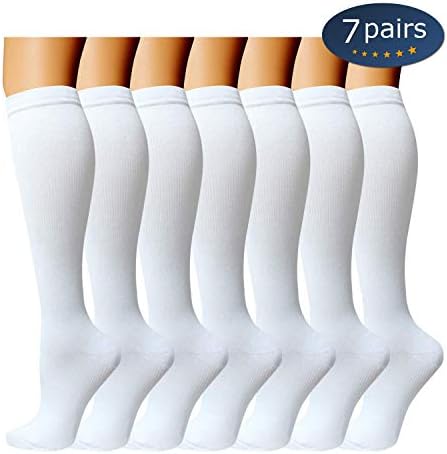 Ritta Compression Socks (2/3/4/7 Pairs),15-20 mmHg Best Athletic and Medical for Men and Women,Socks for Running, Flight, Travel, Athletic, Edema,Pregnancy,Relieve Pain