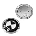 BMW Emblems Hood and Trunk, Black BMW Emblem Logo Replacement 82mm for All Models BMW E30 E36 E46 E34 E39 E60 E65 E38 3 4 5 6 7 8 (82mm)