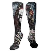 Pattern Socks,Long Socks Men Pack,Long Socks Women Day Of The Dead Skull Scary Mask 3.3"X19.6"(Long Socks)