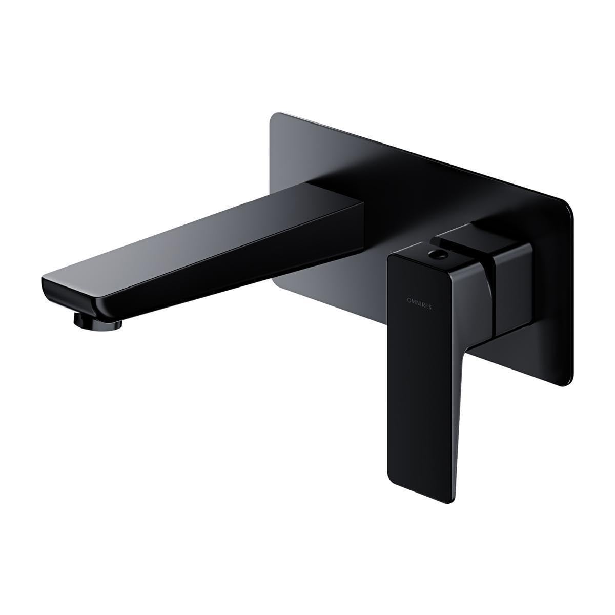 Omnires Bathroom Sink tap which is Mount Under The Plaster Parma - Black - PM7415BL