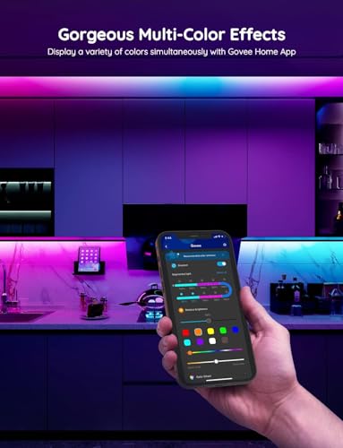 Govee RGBIC Alexa LED Strip Light, 5m Smart WiFi App Control, Alexa and Google Assistant Compatible, Music Sync LED Lights for Bedroom, Living Room [Energy Class G]