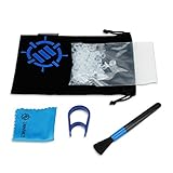 ENHANCE Mechanical Keyboard O Ring Ultra-Quiet Switch Sound Dampeners Kit Soft 40A Clear (140pcs), Key Cap Remover, Cleaning Brush, Cloth and Accessory Bag - Mod Kit for Cherry MX, TTC, Kaihua