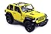HCK Jeep Wrangler Rubicon 4x4 Convertible Off Road Exploration Diecast Model Toy Car Yellow