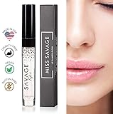 Lip Plumper Lip Gloss is All Natural Serum with Vitamin E, Antioxidants and Hydrating Skin Conditioning Agents for Pouty Shiny Lips by Miss Savage - Lip Plumpers that Really Work